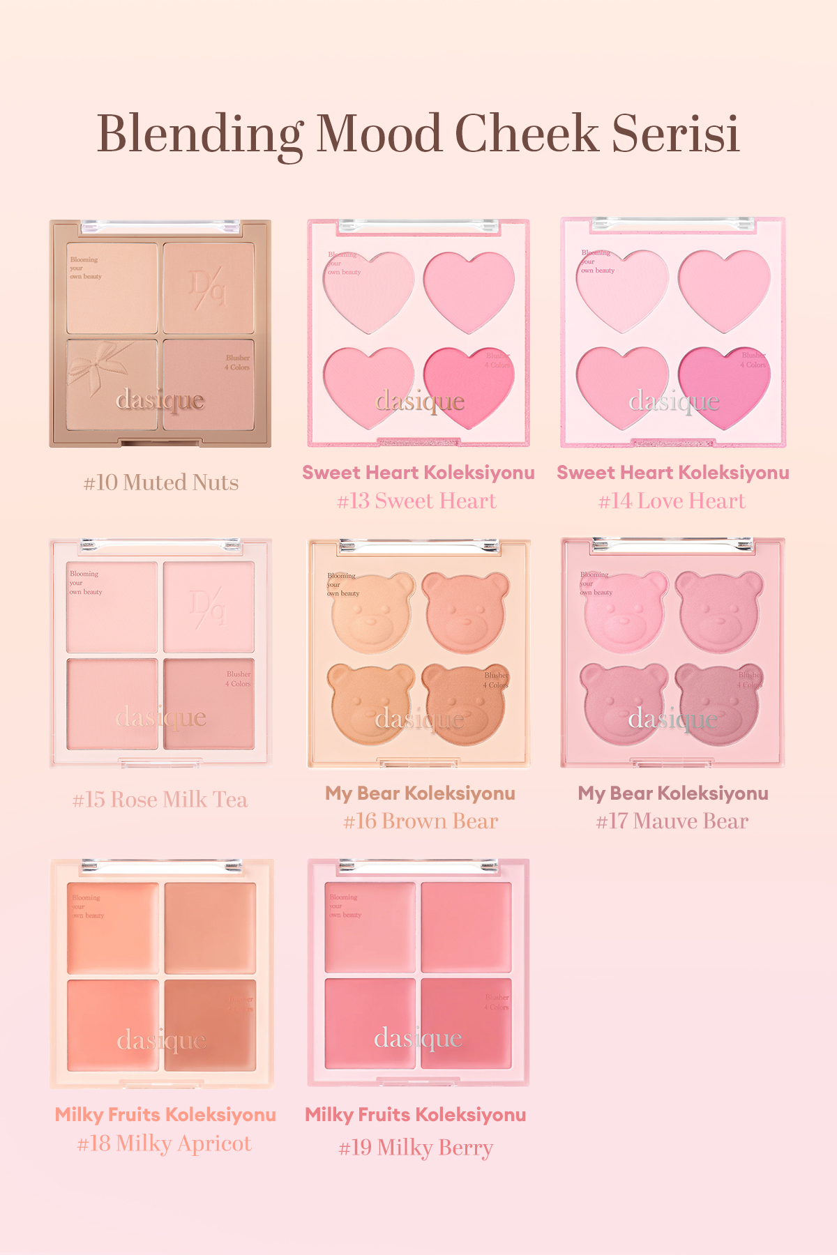 Karıştırılabilir Renk Tonlarına Sahip 4’lü Krem Allık Blending Mood Cheek (18 Milky Apricot) — نارنجی 111649 — تصویر 7 از 9