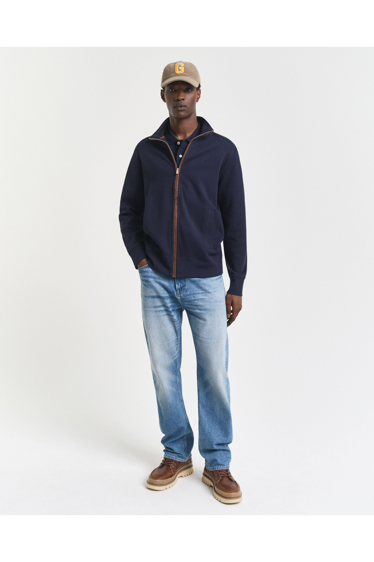 Gant Erkek Lacivert Regular Fit Fermuarlı Hırka görsel 2