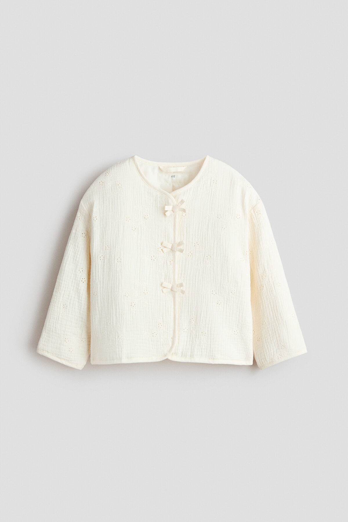 H&M Fiyonk Detaylı Muslin Ceket fotoğrafı 3 (önizleme)