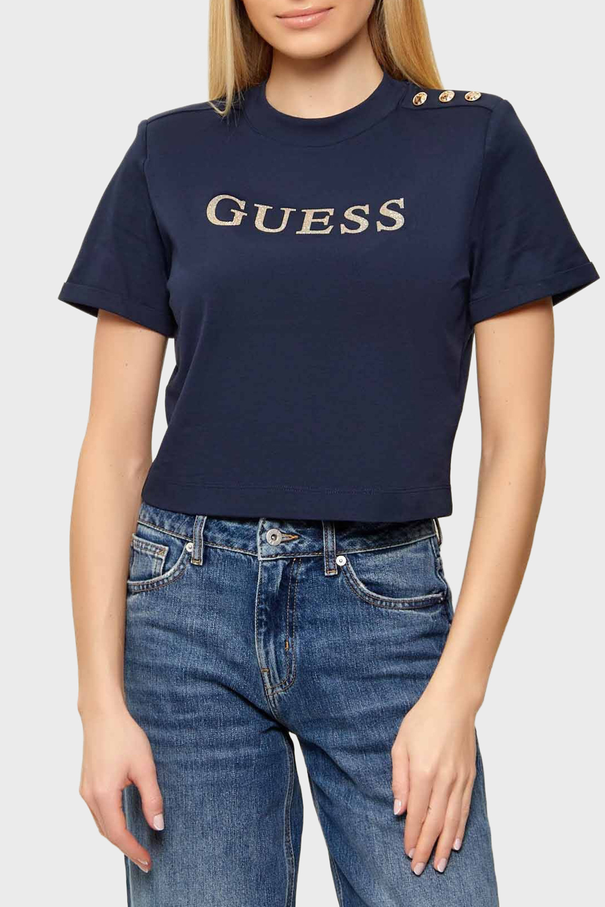 Guess Marina Logo 100% Cotton Regular Fit Crew Neck t Shirt W6Gi06K3018 t Shirt W6Gi06 K