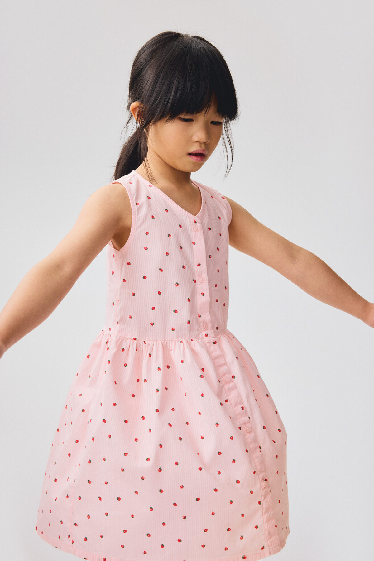 H&M Desenli Gofre Elbise fotoğrafı 3 (önizleme)