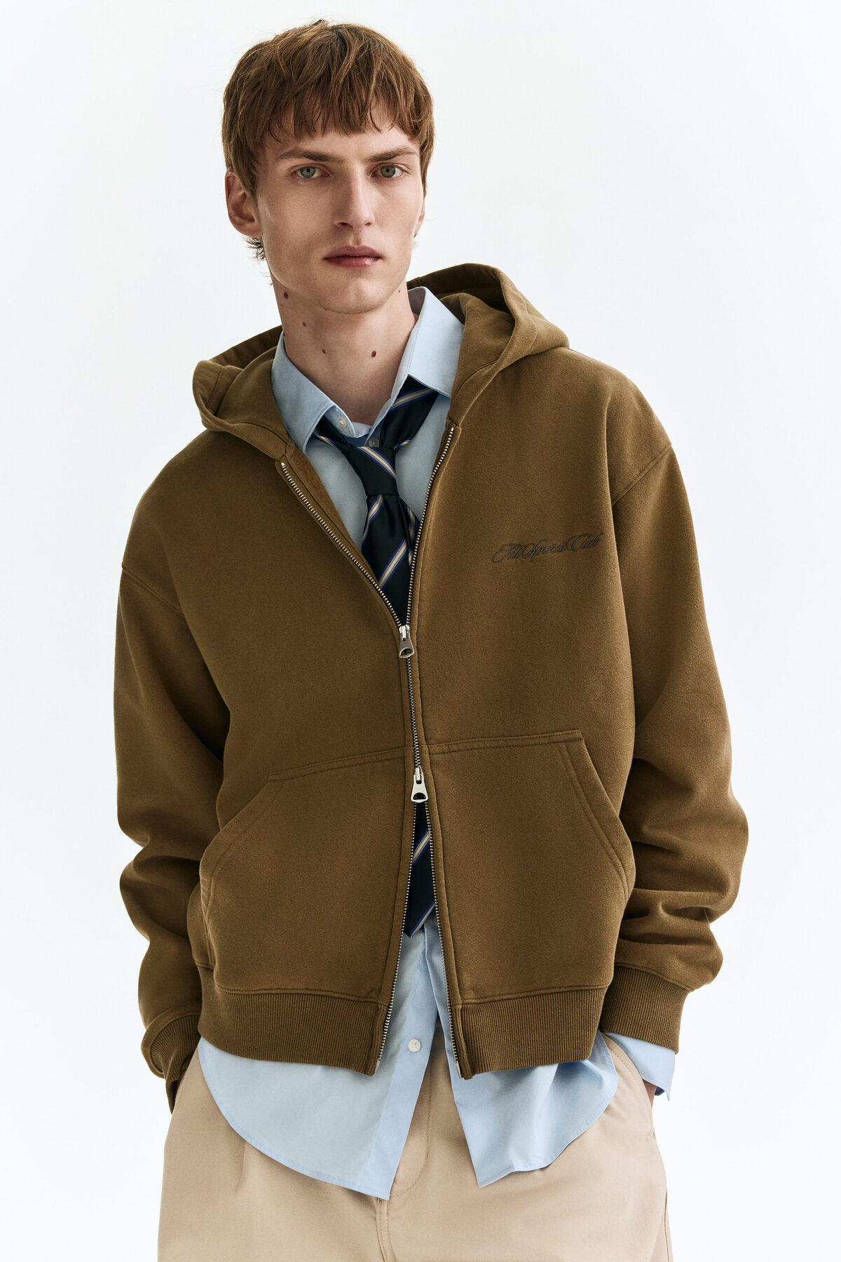 تاپ کلاه‌دار و زیپ‌دار، گشاد اچ اند ام سویشرت H&M