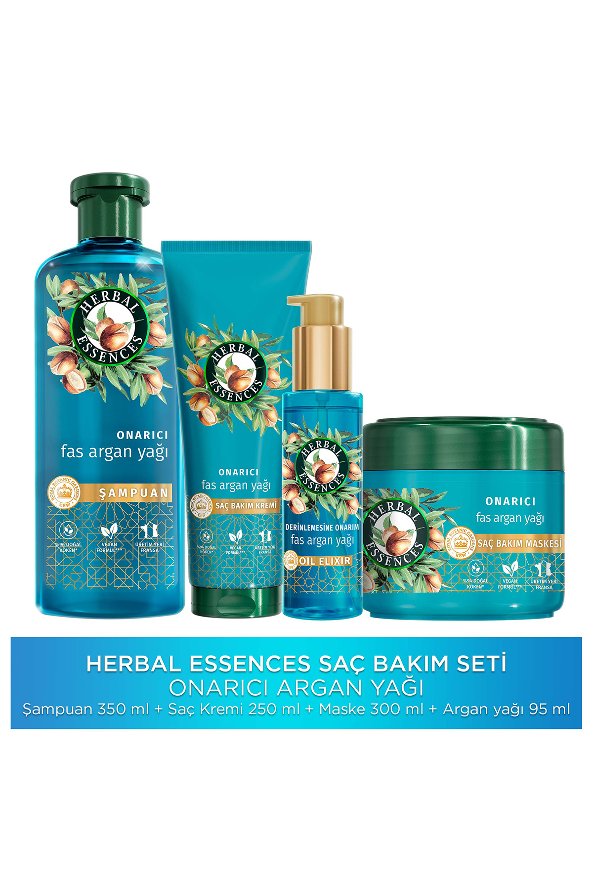 Herbal Essences Onarıcı Argan Yağı Saç Bakım Seti — 8681003003438