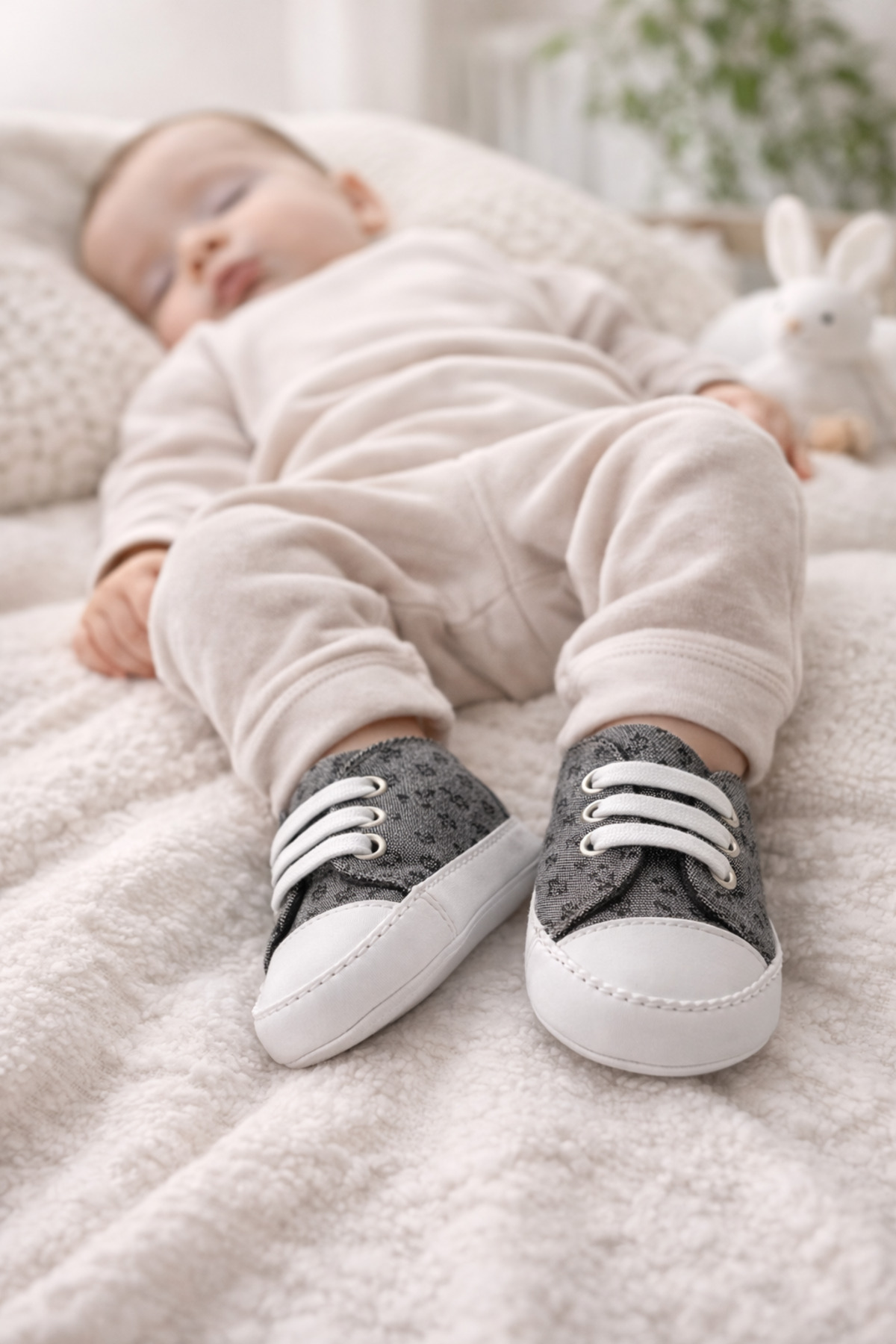 Arin Baby BAĞCIKLI ÇAPA DESENLİ BEBEK AYAKKABISI/UNISEX BEBEK AYAKKABI /KUTULU HEDİYELİK YENİDOĞAN fotoğrafı 2 (önizleme)