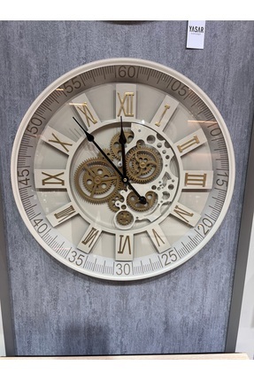 KARCILAR HOME STORE ev dekorasyonu 46x46 cm çarklı saat