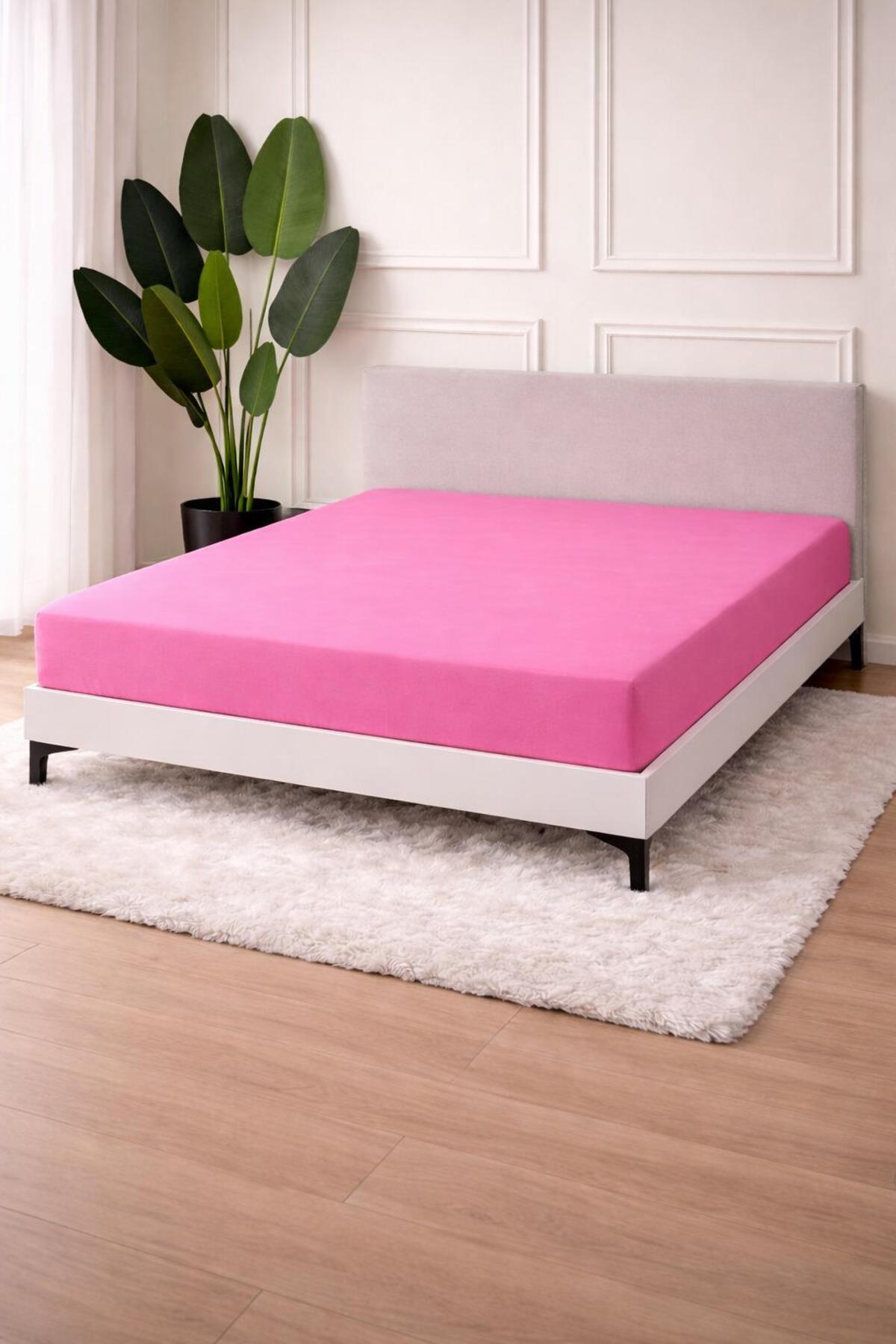 100% Cotton Premium Pink Combed Cotton Sheets Single/Double/Full Size 100* 200-160 * 200-180*200