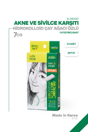 ELABAND Hidrokolloid Çay Ağacı Özlü | Akne ve Karşıtı & Yatıştırıcı Bant 15+8...