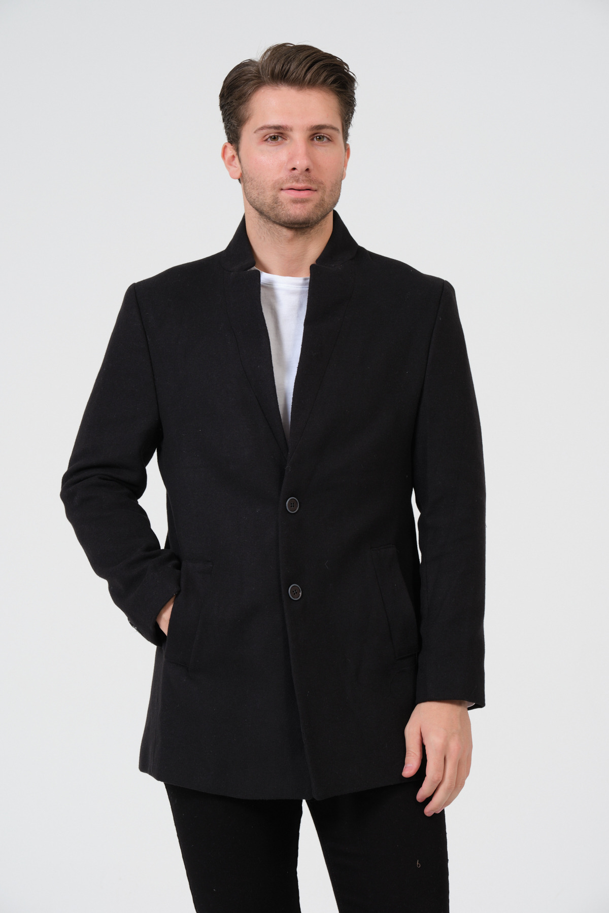 VALUE FASHION Erkek Slim Fit Kaşe Kaban, Ceket, Mont görsel 4