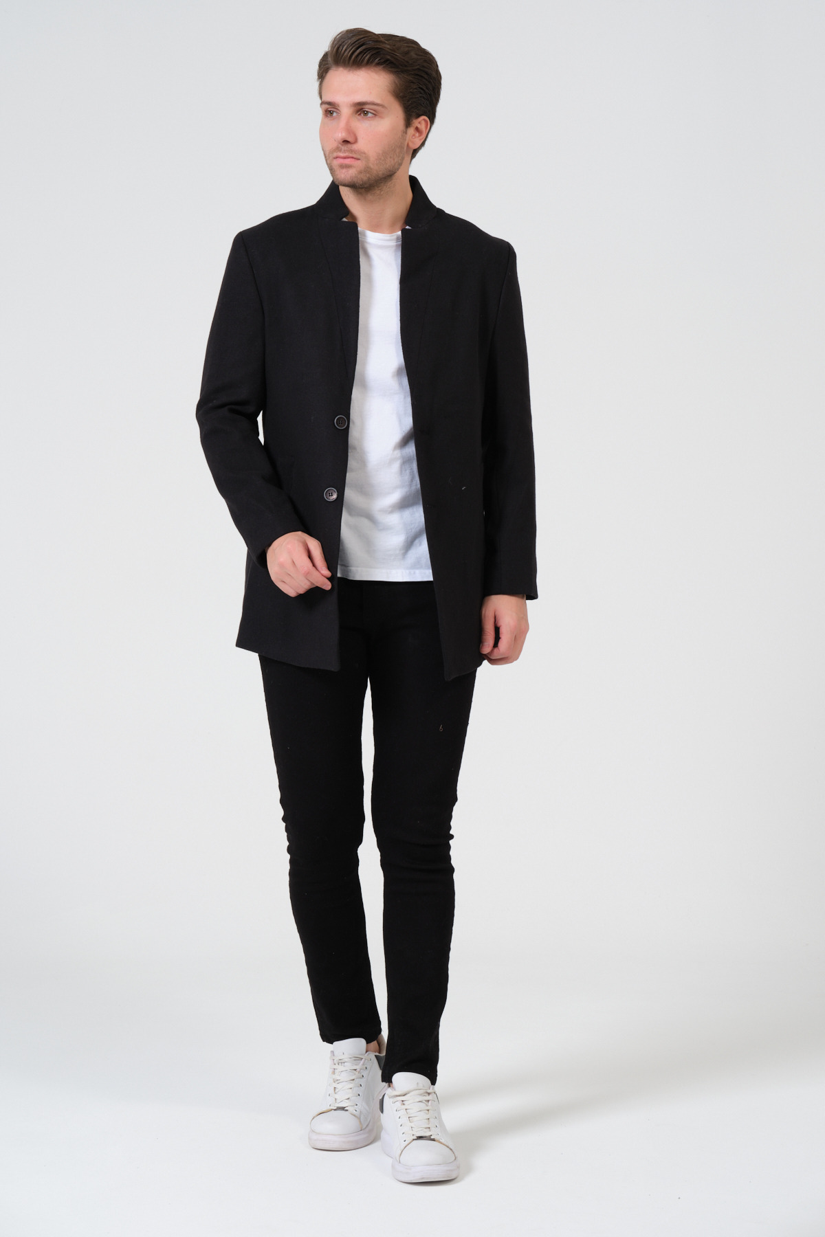 VALUE FASHION Erkek Slim Fit Kaşe Kaban, Ceket, Mont