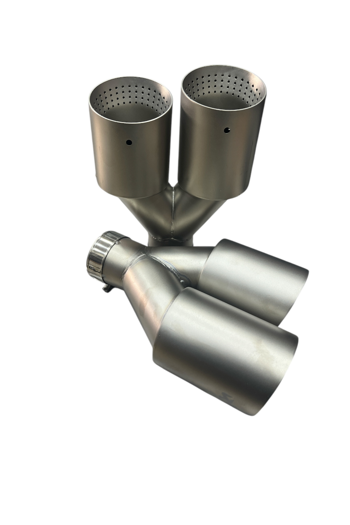AK AKRAPOVİC 90 MM İÇİ DELİKLİ GRİ ÇİFTLİ EGZOZ UCU SETİSAĞ-SOL