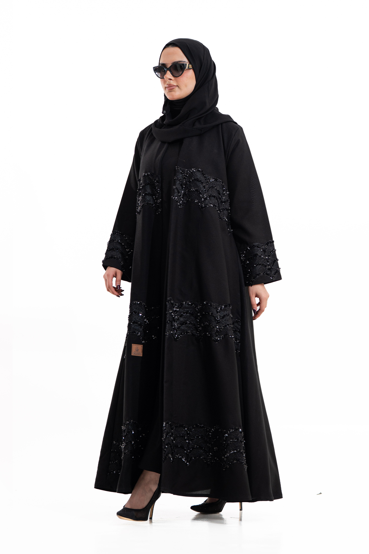 عبايه نسائية كريستال اسود