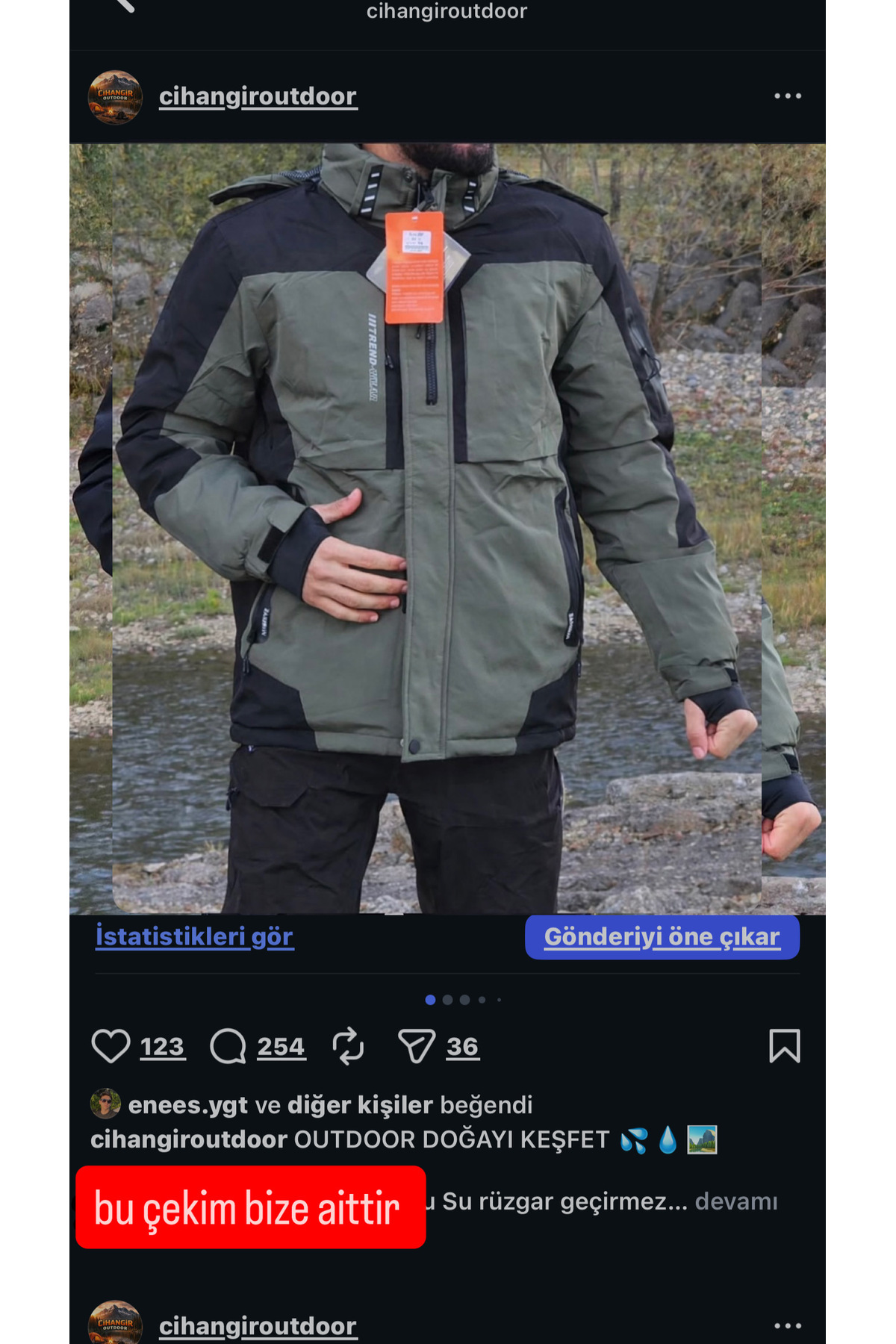 Outdoor  Termal kayakçı -30 kar montu - Görsel 2