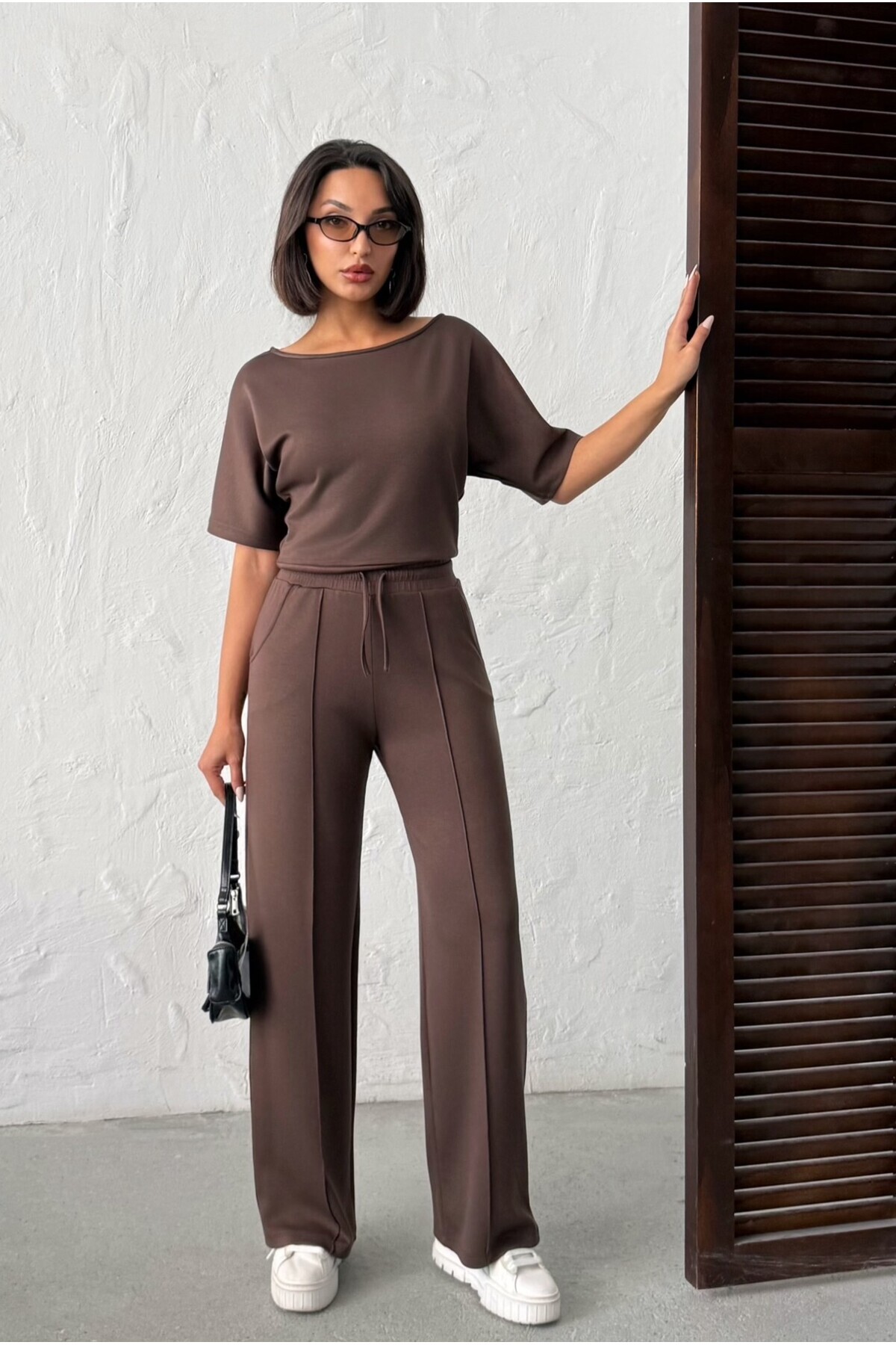 MEECY Set din două piese cu decolteu barcă și mânecă scurtă