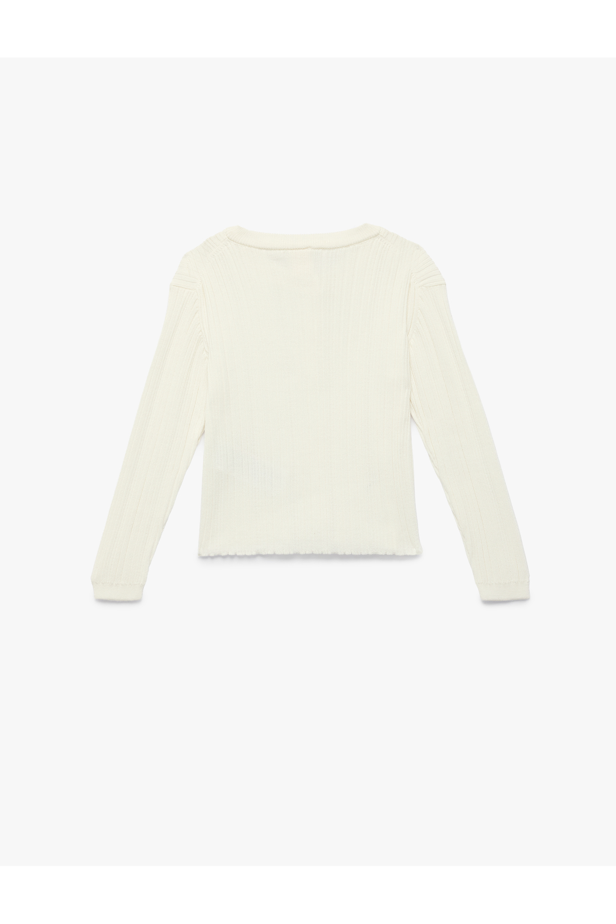 Koton Uzun Kollu Bisiklet Yaka Modal Karışımlı Dokulu Düğmeli Triko Hırka fotoğrafı 2 (önizleme)