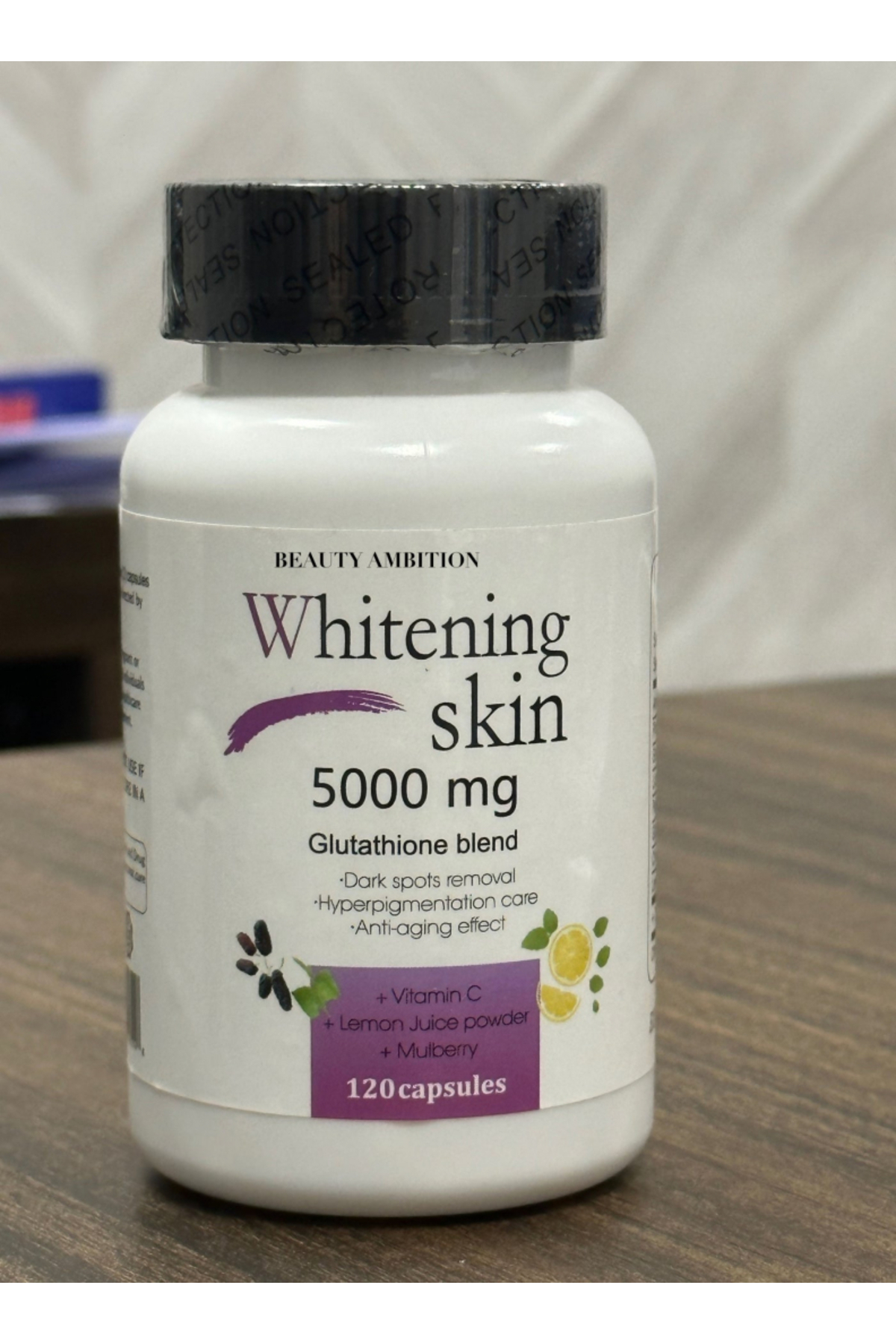 glutathione whitening pills 5000mg VAITE - Dark Spots & Acne Scar Remover - Vegan Skin Bleaching Pills with Anti-Aging & Antioxidant Effect Reveal your glow with Yara