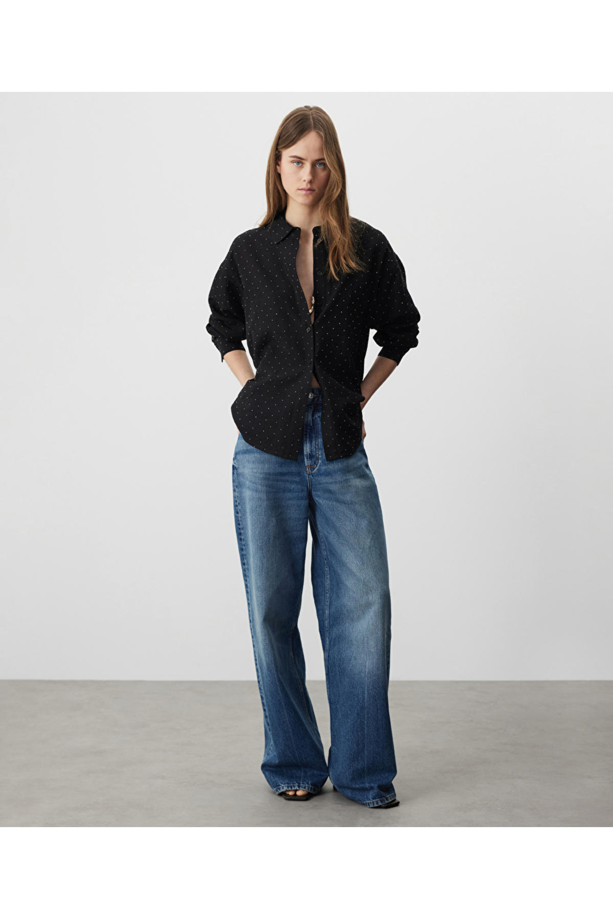 MISS IPEKYOL  Hotfix baskılı gömlek - Görsel 2