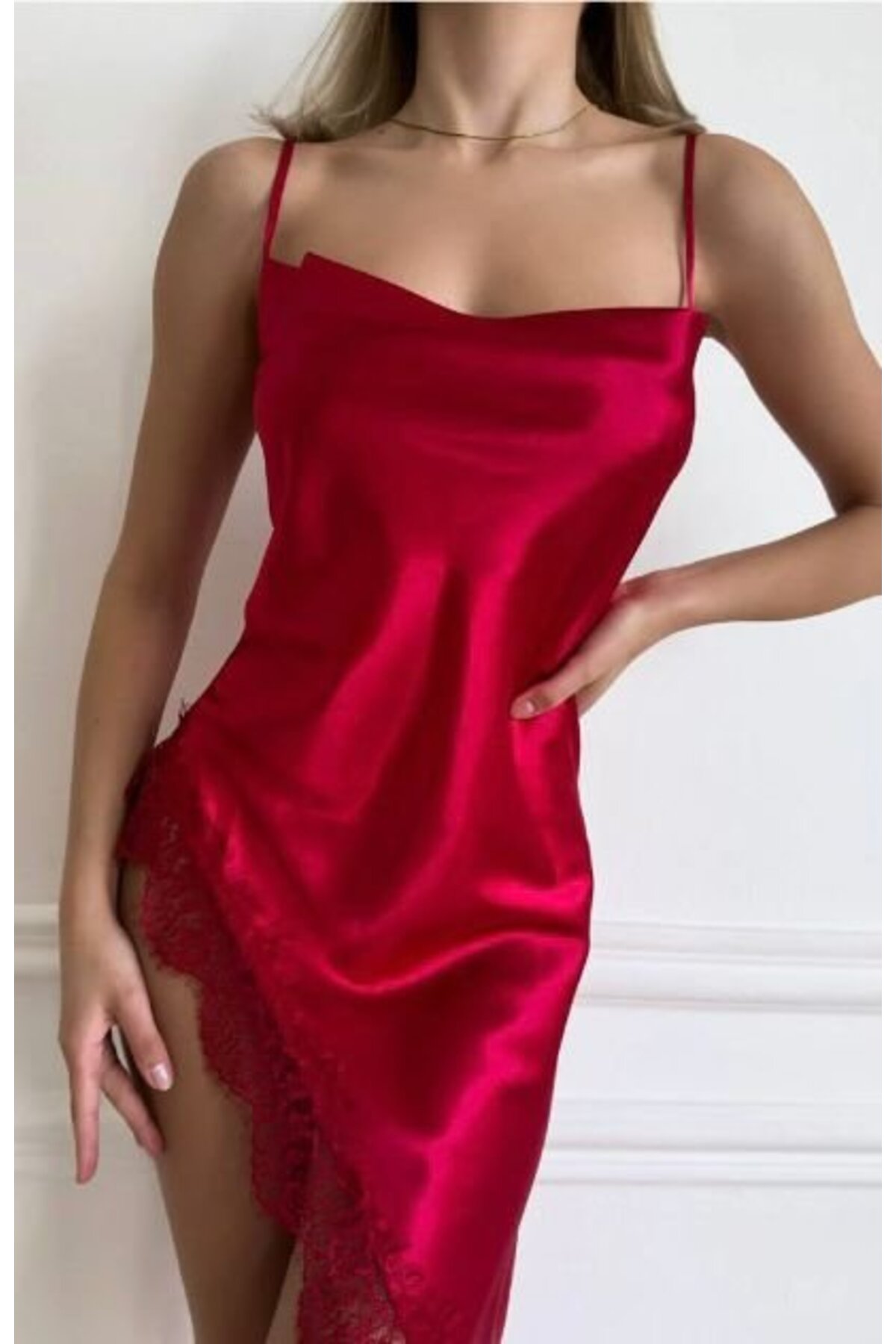 Venüs Noire Élisse Kırmızı Gecelik