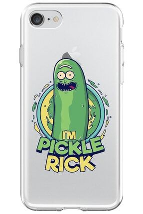 Iphone Se 2020 Uyumlu Şeffaf I'm Pickle Rick Desenli Telefon Kılıfı IPSE-236