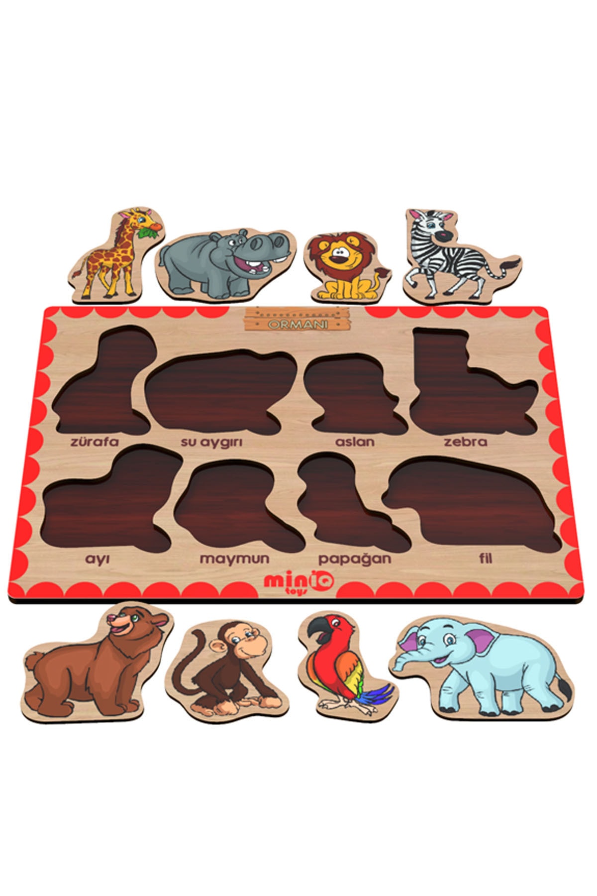 minİQ toys Ahşap Türkçe Orman Hayvanları Eğitici-öğretici Yapboz fotoğrafı 4 (önizleme)