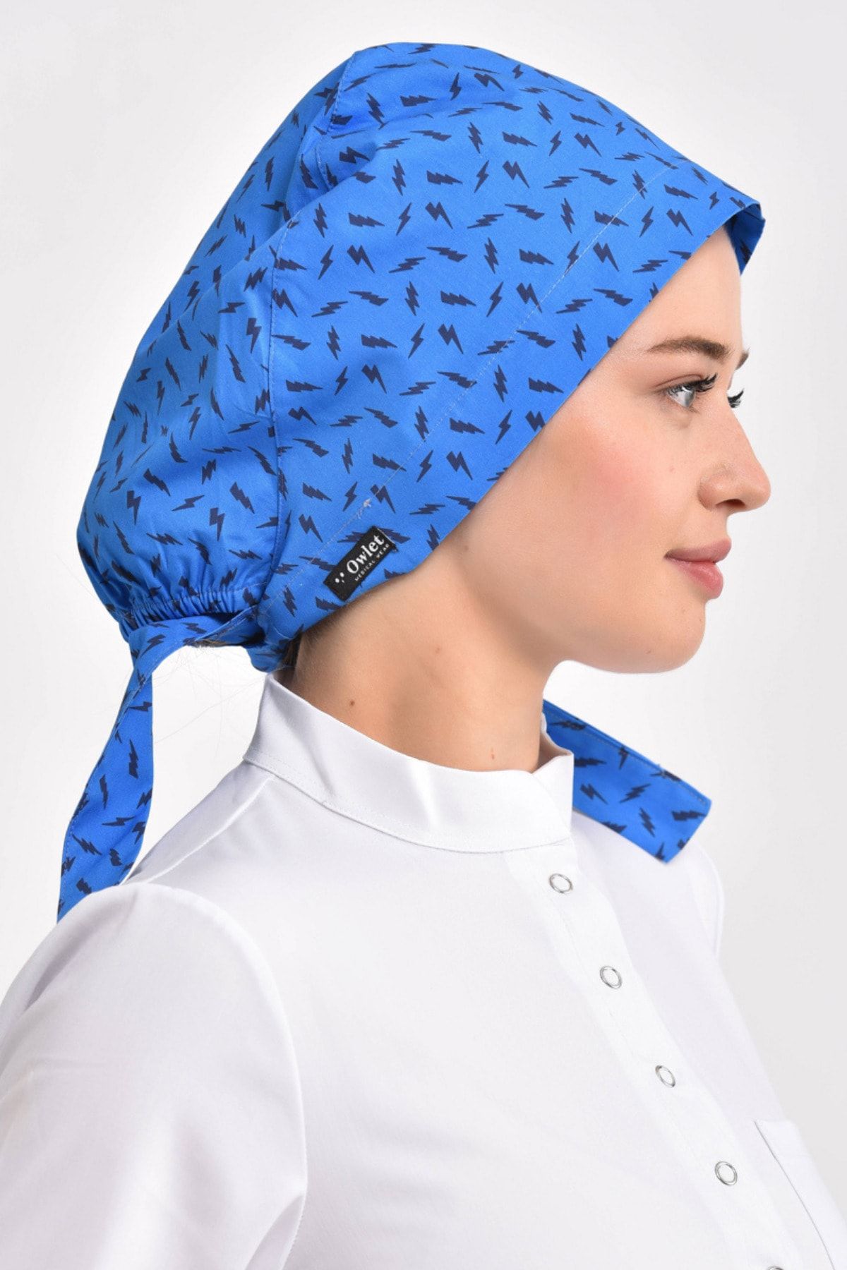 Owlet Medikal-Lightning Pattern Surgical Hijab Bonnet 2