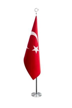 Telalı Türk Makam Bayrağı Direkli 100x150 BYRK100
