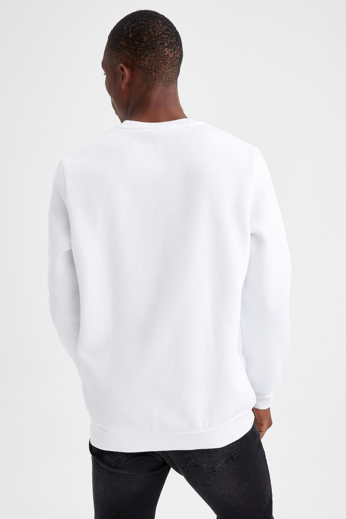 سویشرت مردانه سفید دفاکتو | R6410AZ21AU اورجینال - تصویر 5