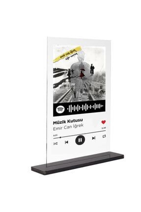 Spotify Siyah Pleksi Ayak - Müzik Kutusu / Emir Can Iğrek 15x20cm SPT155