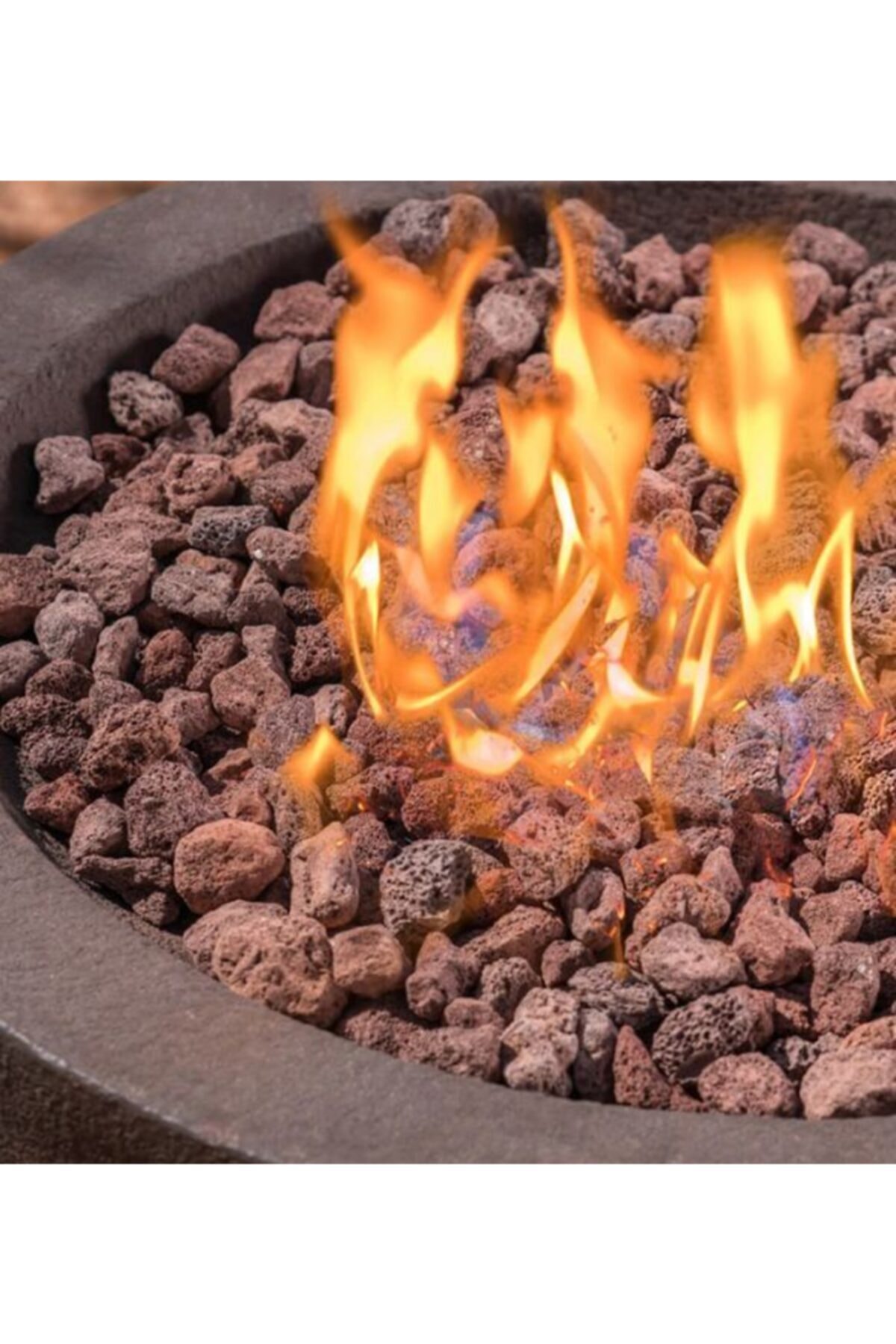 Mangal Taşı 1 Kg 5-10 Cm Gazlı Mangal Taşı Mangal Pomzası Iri Kırmızı Pomza Tüplü Mangal Taşı