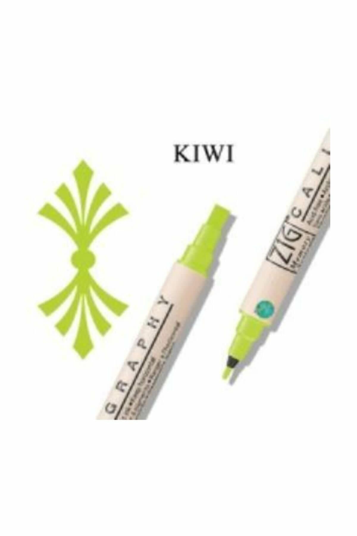 Zig-Calligraphy Double End Calligraphy Pen 2mm + 5mm 402 Kiwi 3