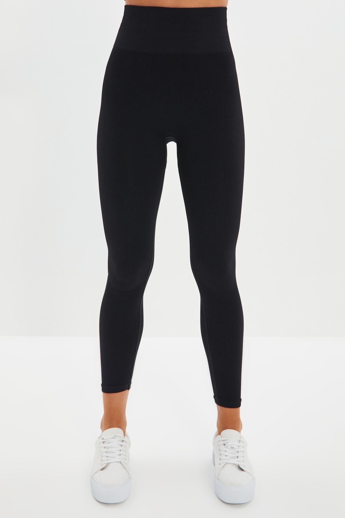 Trendyol Collection Black Seamless/Seamless Ribbed Knitted Sports Leggings  THMAW22TA0060 - Trendyol