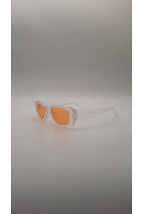 Almond Mat Transparent Orange Kadın Güneş Gözlüğü Zzla24