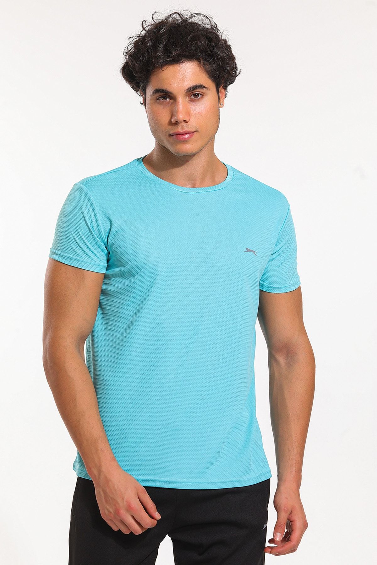 Slazenger T-Shirt Türkis Slim Fit