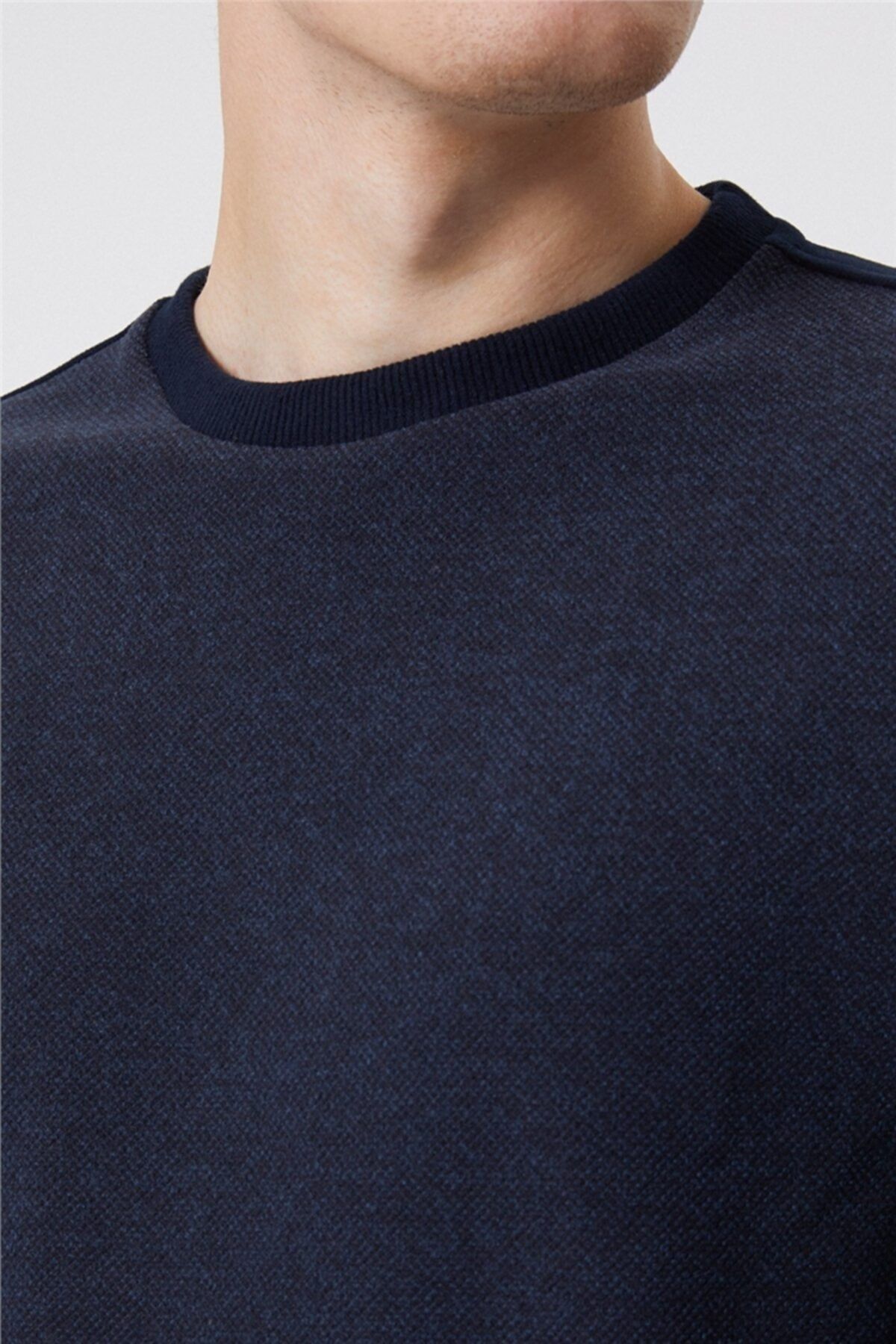 سویشرت آبی مردانه Male Newdiagonal O Yaka Sweatshirt K. Lacivert 221 LCM 241043 Lee Cooper