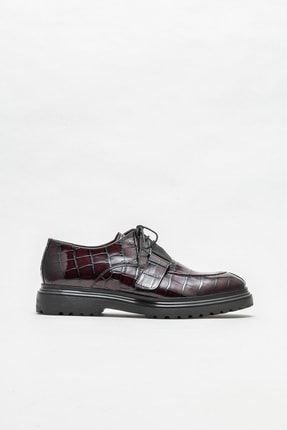 Bordo Deri Erkek Klasik Ayakkabı RAFLEK