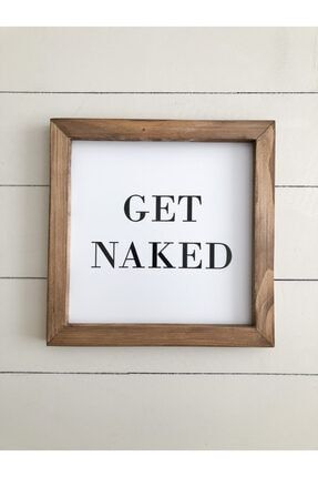 Banyo Beyaz Zemin Get Naked Ahşap Çerçeve EAA-018