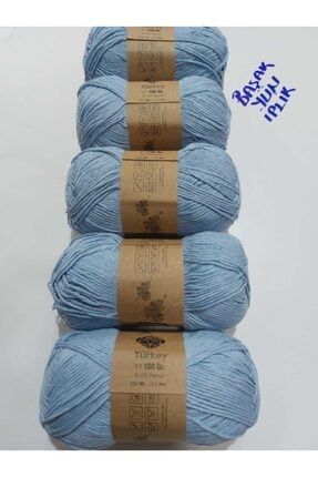 (1 ADET) Tüylenmez Cotton Iplik90gr 100 gr 200 Mt Mavi. Amigurumi Panç Ve Bebek Ürünleri MS7