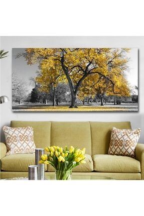 Sonbahar Sarı Yapraklı Ağaç Kanvas Tablo ALV3231043056
