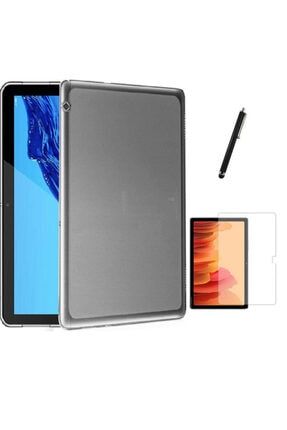 Huawei Mediapad T3 10 Inç Uyumlu Tablet Kılıf Ekran Koruyucu Kalem Süper Silikon Şeffaf KılıfSüperT3