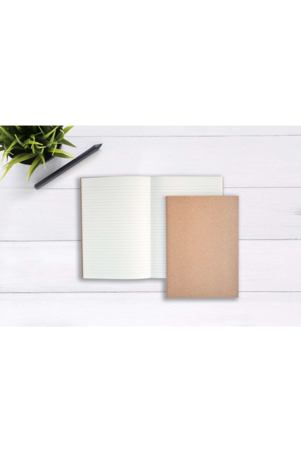Fark Tanıtım-Tailor Stitched 2-Pack Kraft Ruled Notebook, 40 Sheets (80 Sheets) 3