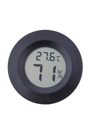 Yuvarlak Termometre (probsuz) Siyah Pano Tip Termometre bygter