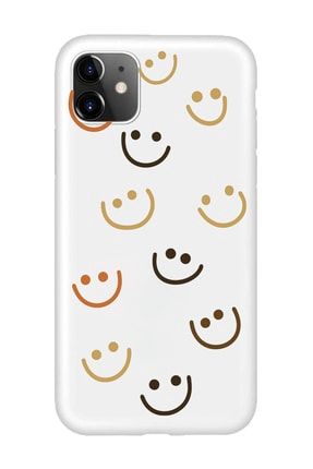 Iphone 11 Uyumlu Gülücükler Desenli Premium Lansman Kılıf IP11LN-290