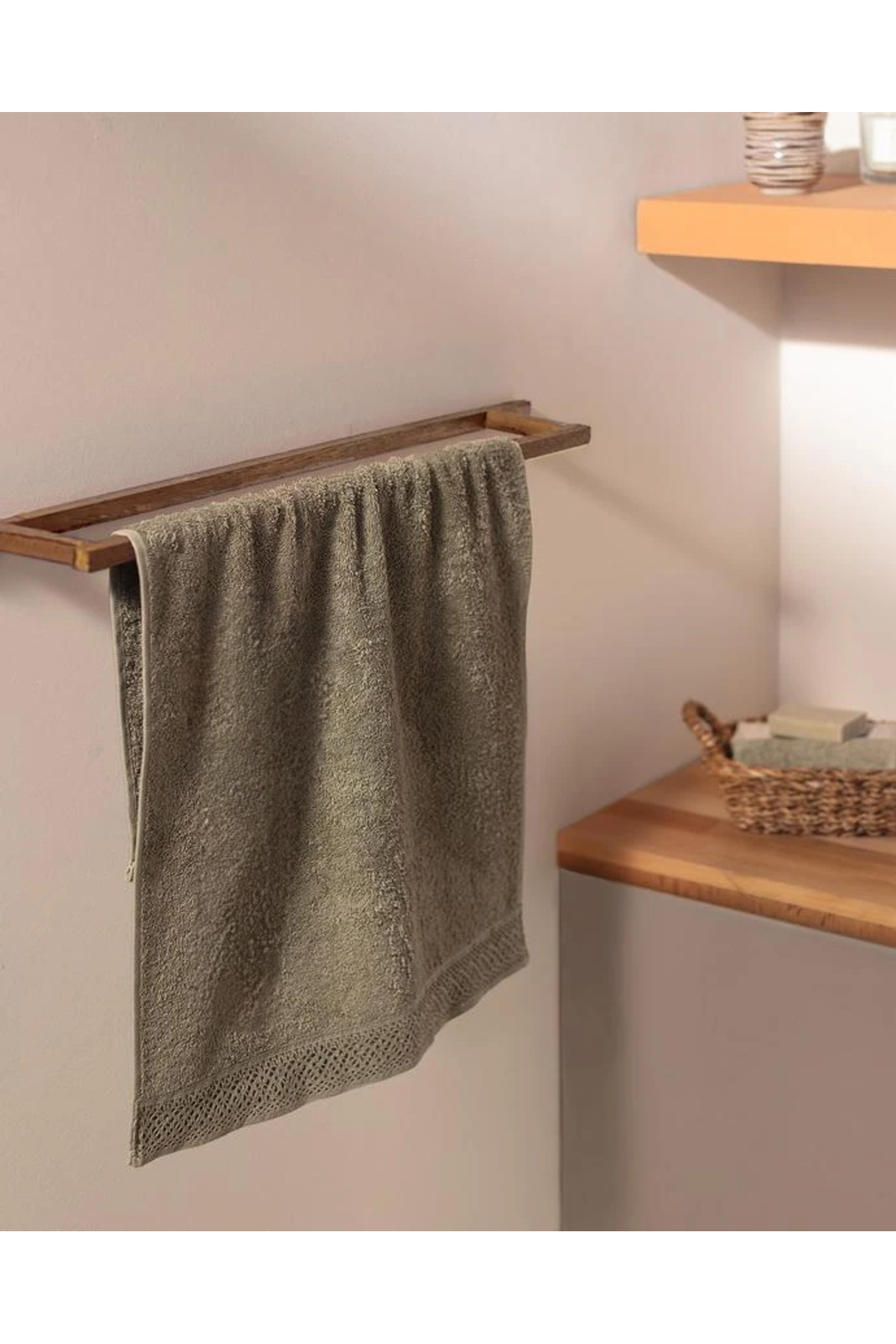 Angelique Face Towel - Khaki - 50x70 cm