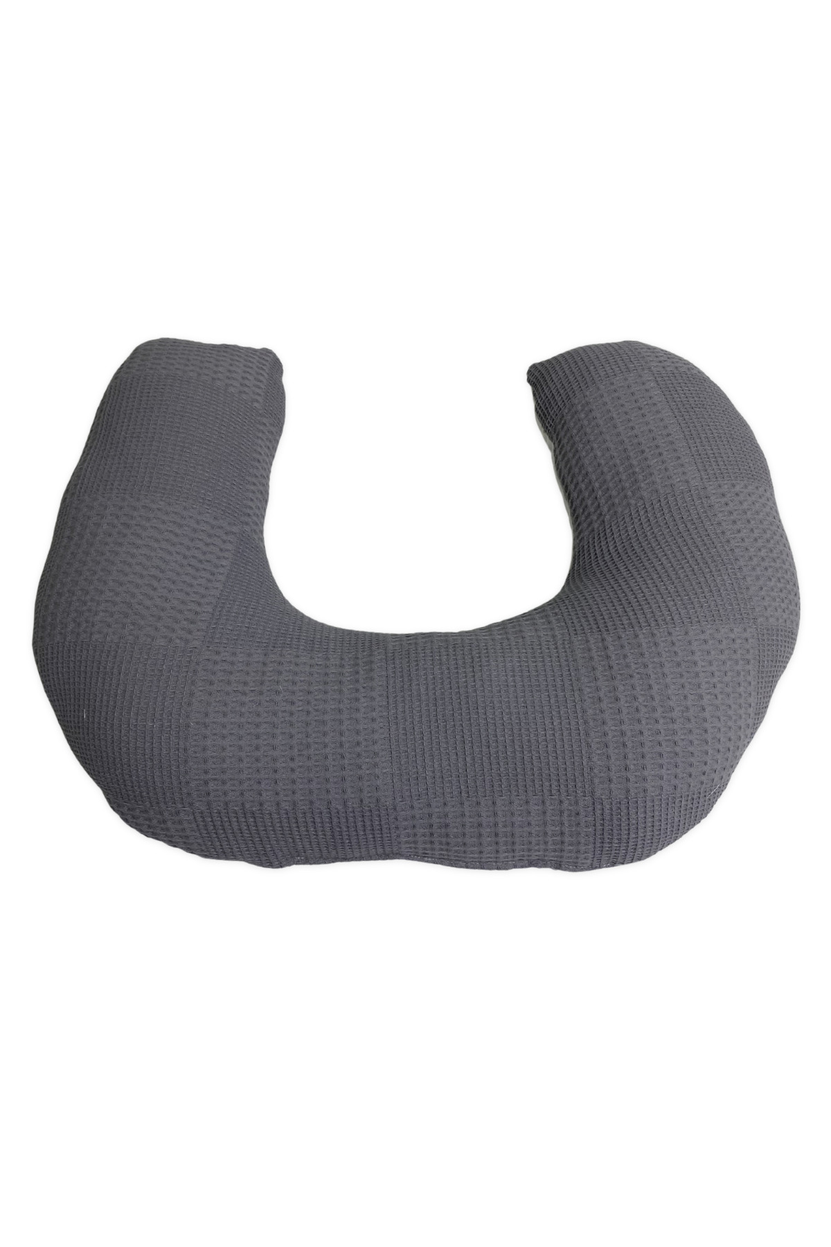 Happy Baby Dikiş Atölyesi Emzirme Yastığı C Yastık Çift Taraflı Bebek Destek Minderi Hamile Yastığı Müslin Waffle Yenidoğan fotoğrafı 2 (önizleme)