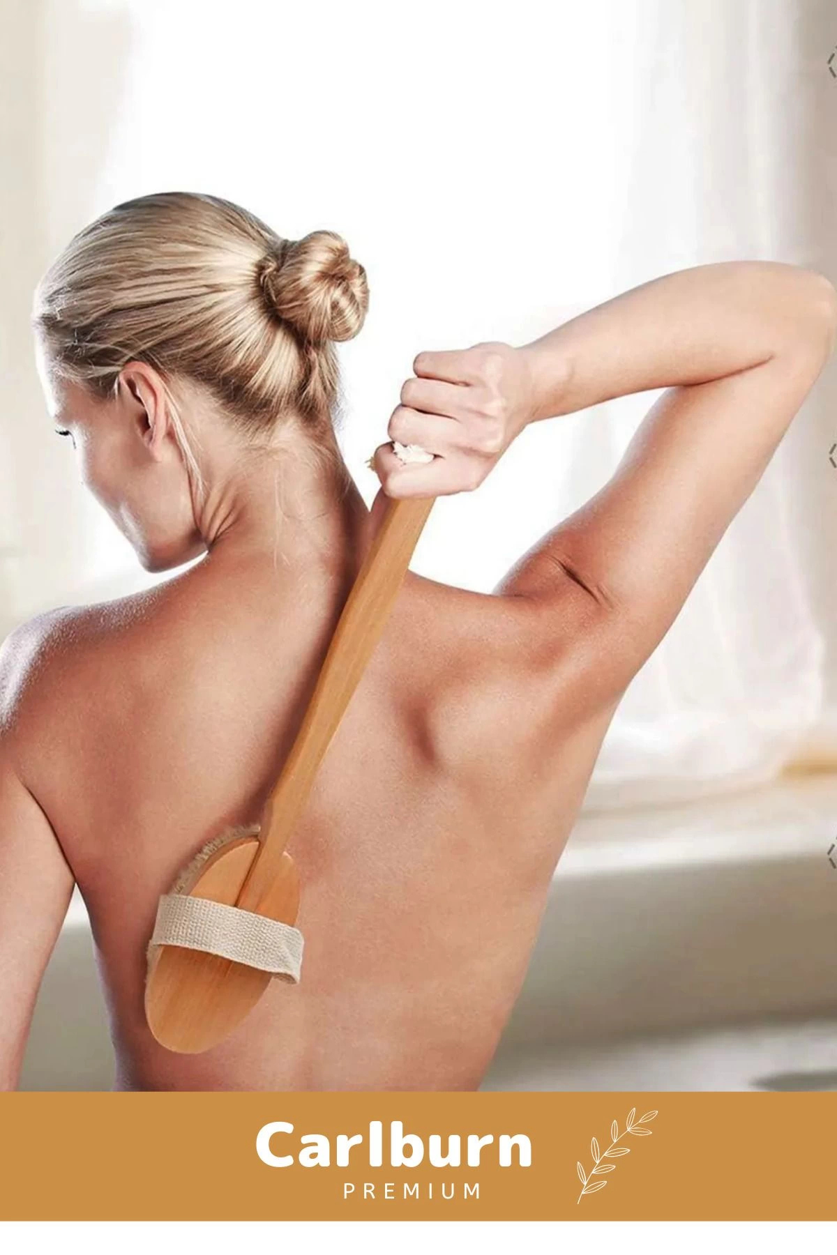 Lüks %100 Doğal Selülit Önleyici Yumuşak Vücut Masaj At Kılı Saplı Uzun Banyo Duş Fırçası — Cilt Bakım Çatlak Giderici Peeling — تصویر 3 از 5