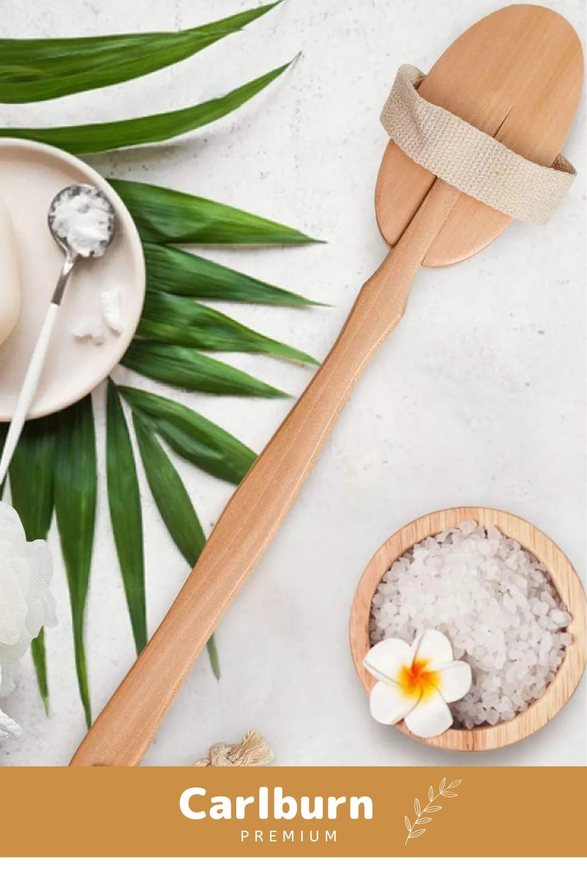 Lüks %100 Doğal Selülit Önleyici Yumuşak Vücut Masaj At Kılı Saplı Uzun Banyo Duş Fırçası — Cilt Bakım Çatlak Giderici Peeling — تصویر 4 از 5