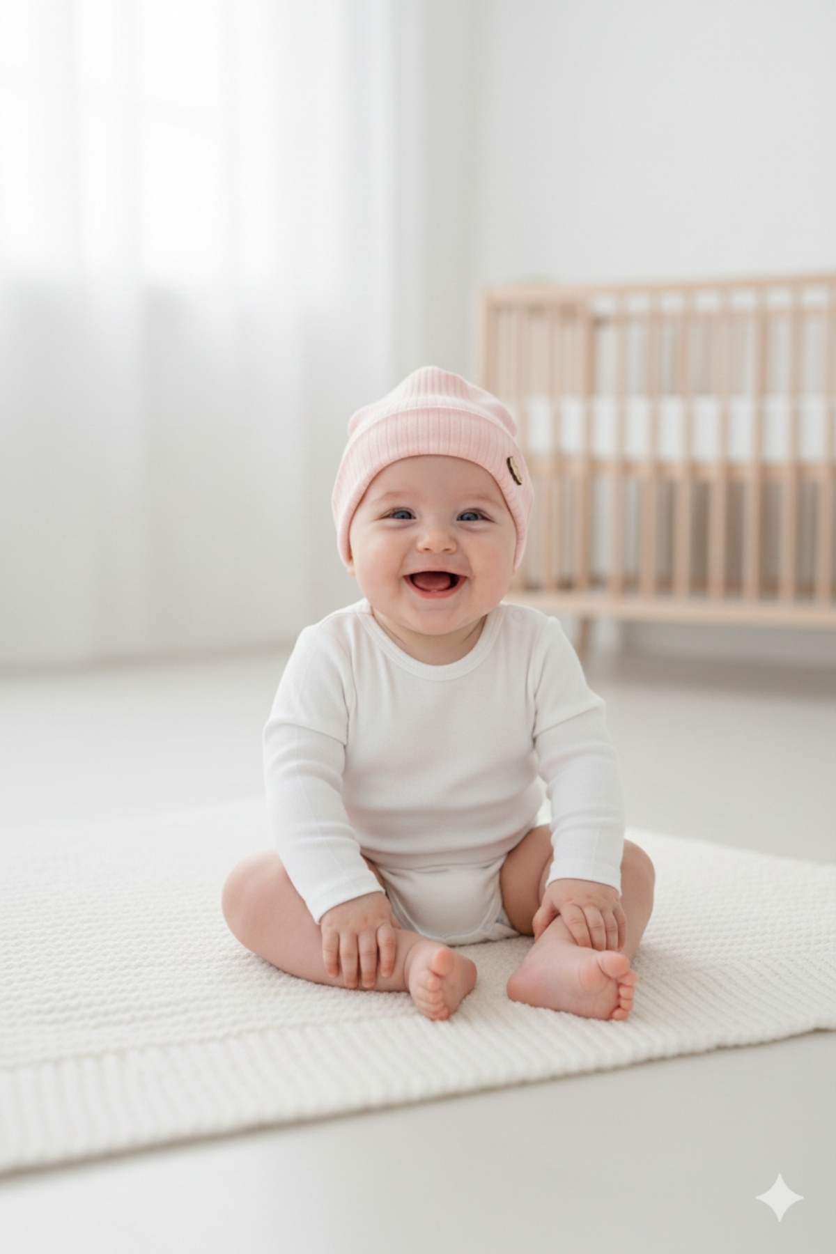 LOGO AKSESUAR Bebek Tahta Armalı 4'lü Pamuklu Bere fotoğrafı 7 (önizleme)