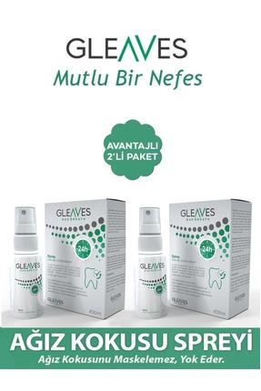 Gleaves Naturals 2li Ağız Kokusu Önleyici Nefes Tazeleyici Sprey (30 ml)