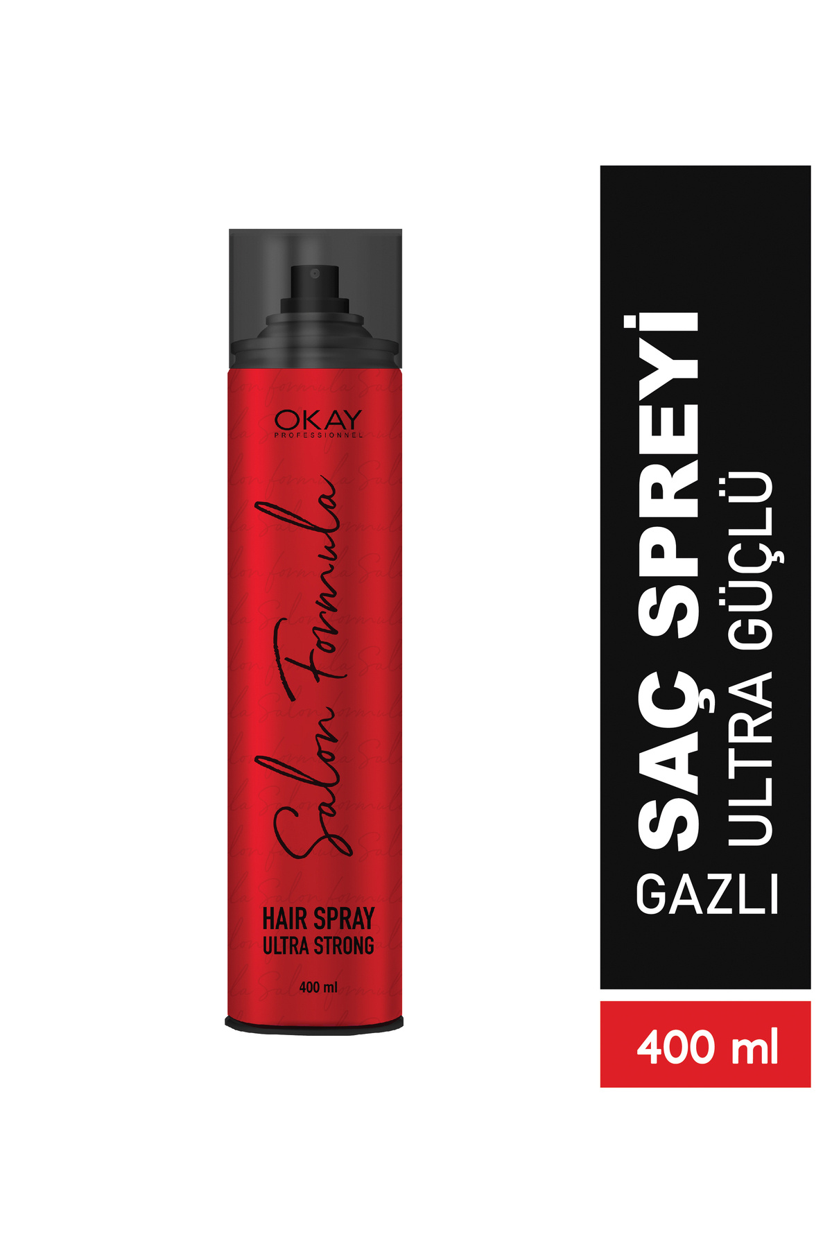 OKAYPROFESSIONNEL SALON FORMULA Saç Spreyi 400ml (Ultra Strong) — OTR143 SLNSPREY