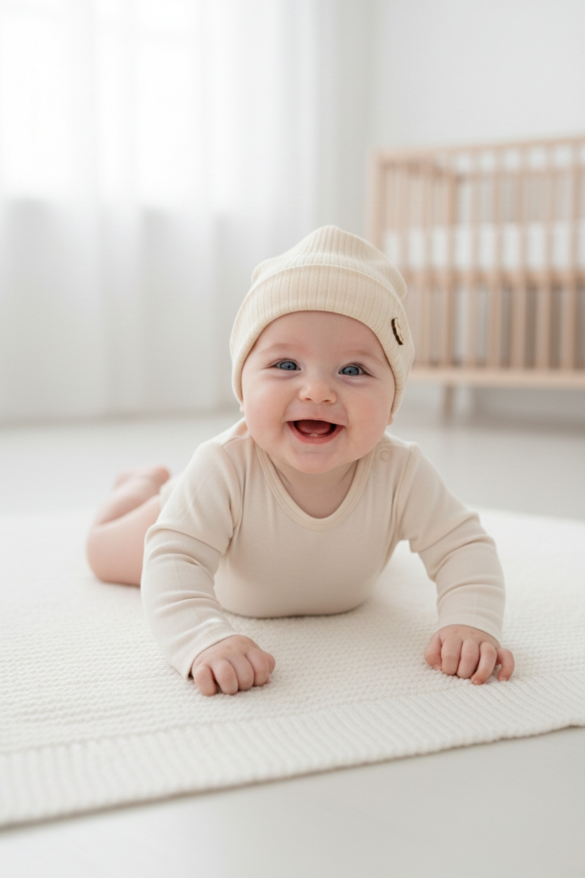 LOGO AKSESUAR Bebek Tahta Armalı 4'lü Pamuklu Bere fotoğrafı 4 (önizleme)