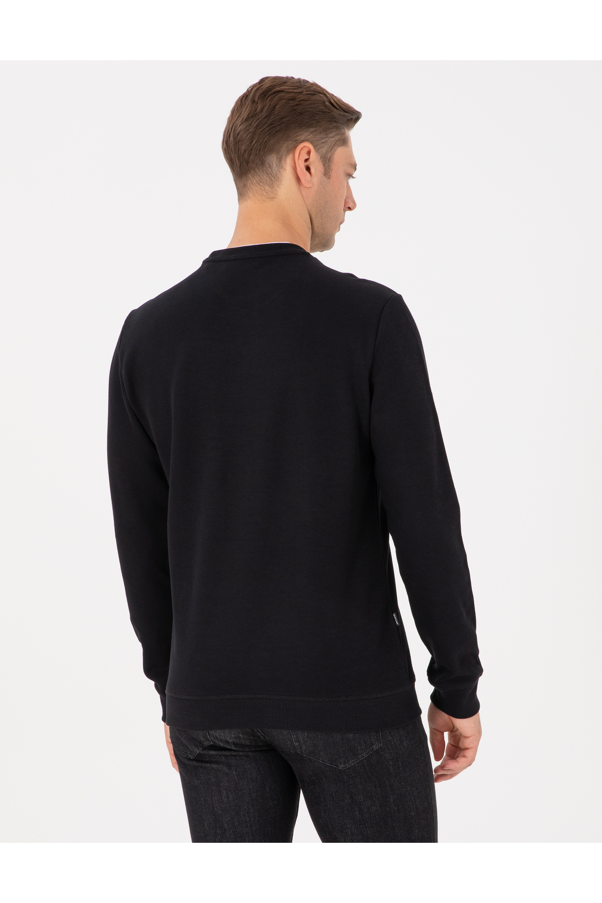 Pierre Cardin Siyah Regular Fit Sweatshirt 50311649-VR046 görsel 5